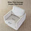 Fauteuil d'appoint pivotant en tonneau beige-1340019440