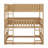 Triple Wood Bunk Bed, With Ladders, Guardrails-730253881