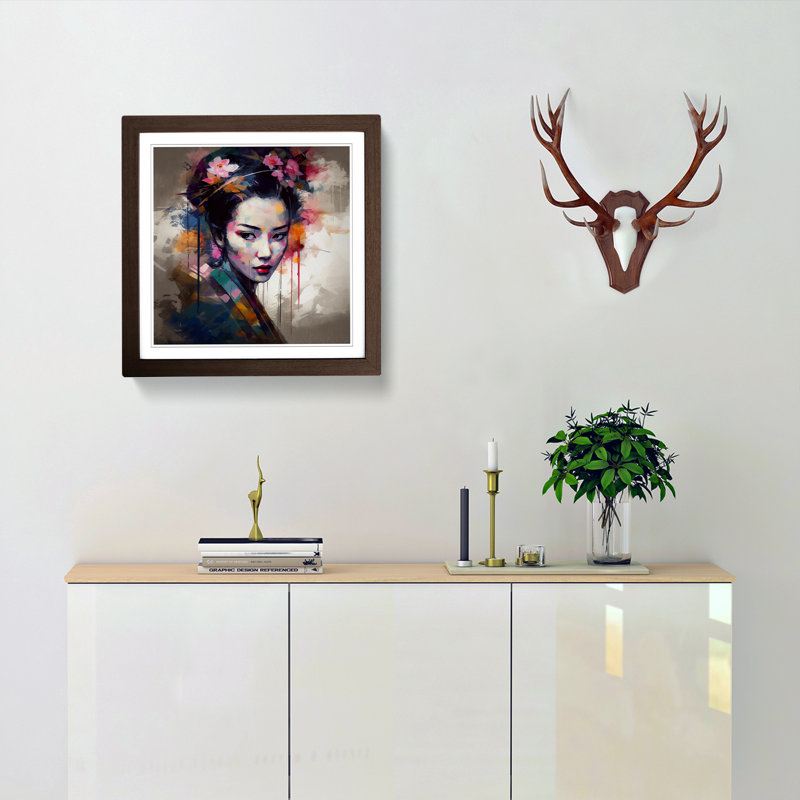 Single Picture Frame Print on Wood, Walnut