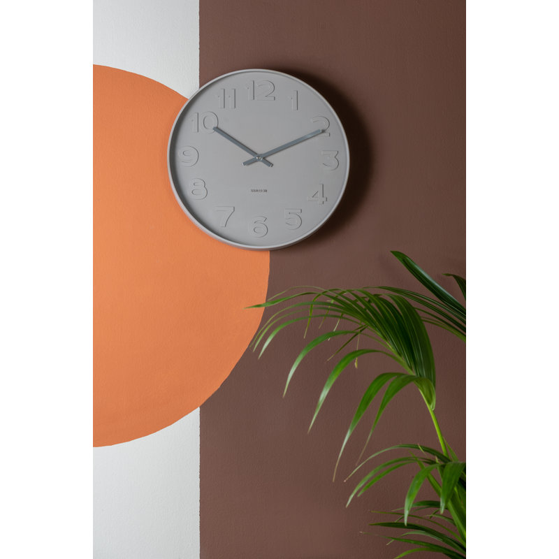 Wall Clock, Sand Brown, 37.5cm H x 37.5cm W x 6cm D