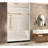 Bathroom Shower Door 56 - 60"W X 76"H, 1/4"(6 Mm) Clear Tempered Glass With Proof Film And Brushed Gold Stainless Steel Handle, American Design, Large Wheels On Round Tracks, Quiet Sliding Glass,
