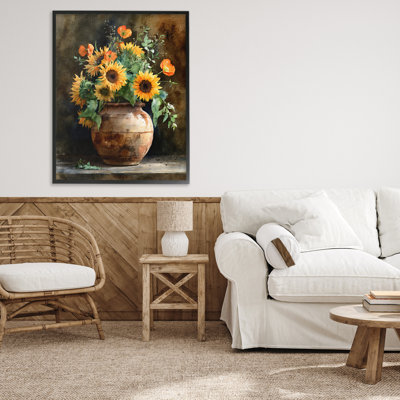 Estampe numérique tournesol rustique, design par Franklyn Gregory