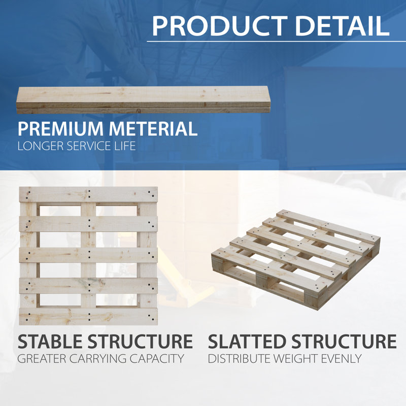 Capacity Wooden Pallets, 5" H x 36" W x 40" D, 2