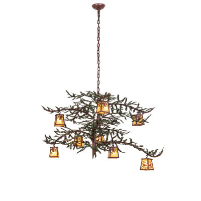 48" Wide 8 Light Custom Chandelier