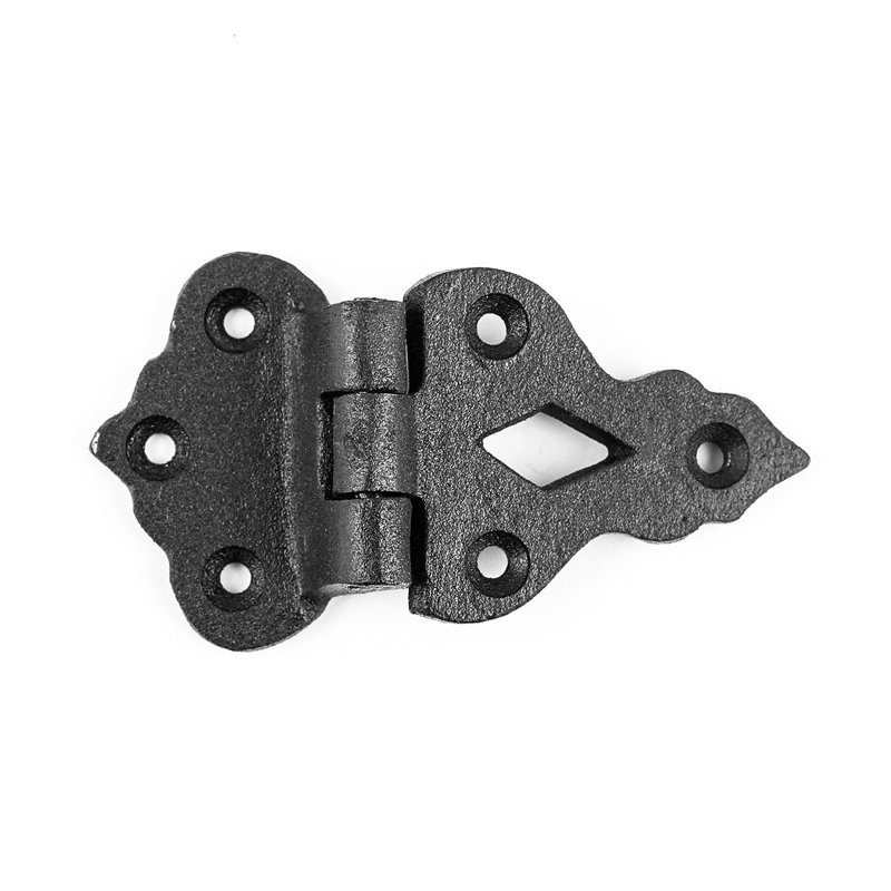 Black Wrought Iron Offset Cabinet Hinges with Hardware