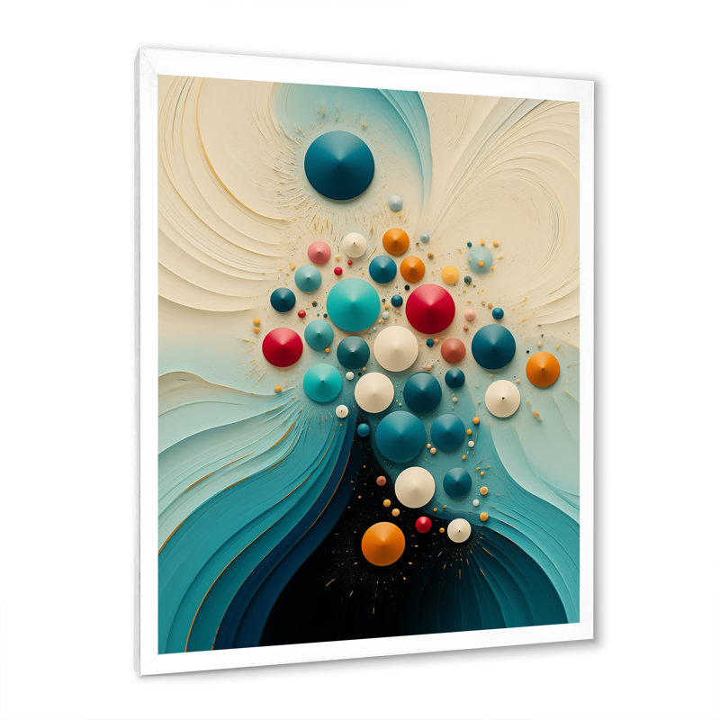 Contemplating Divinity Circular Harmony - impression, H 20 po x l 12 po x P 1 po, Cadre simple blanc