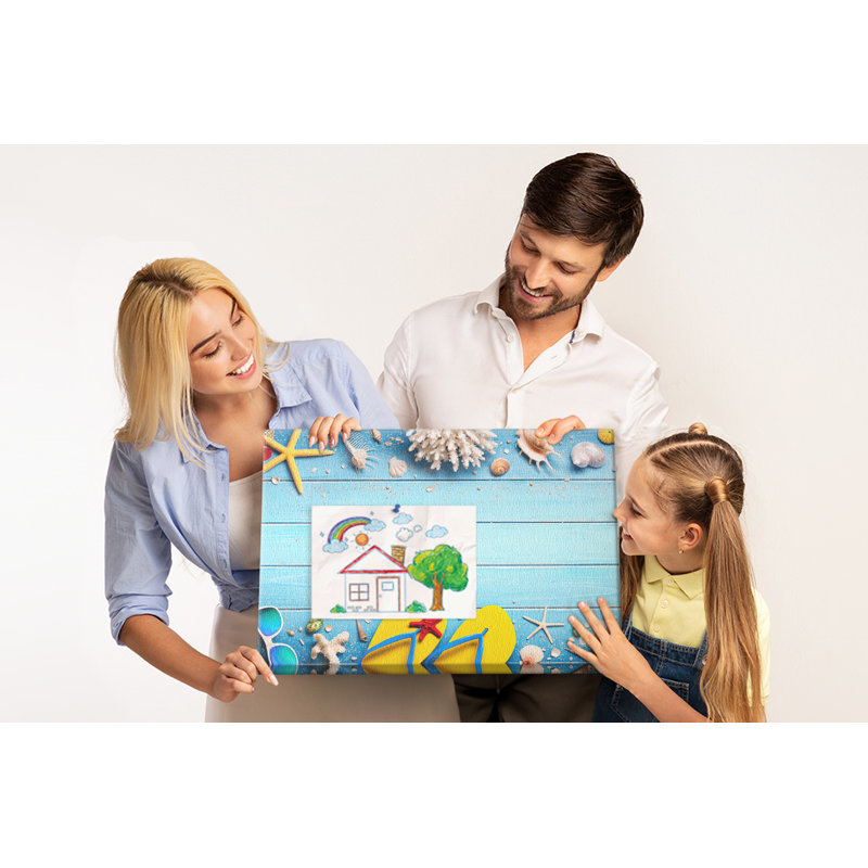 Wall Mounted cork board with print decorative wall message pin boards for office bulletin board ideas Sea stuff