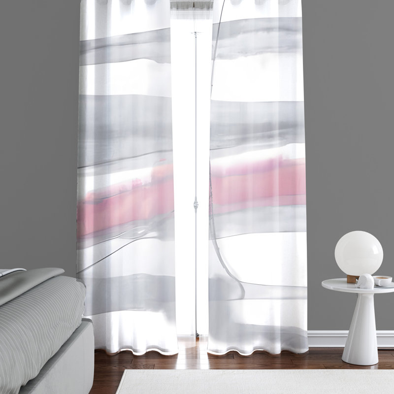 Paire de rideaux semi-transparents Detchka, L 20 po x L 61 po