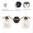 2-Light Modern Bathroom Vanity Wall Sconce with Hammered Glass Shades and 3-Stage Touch Dimmer