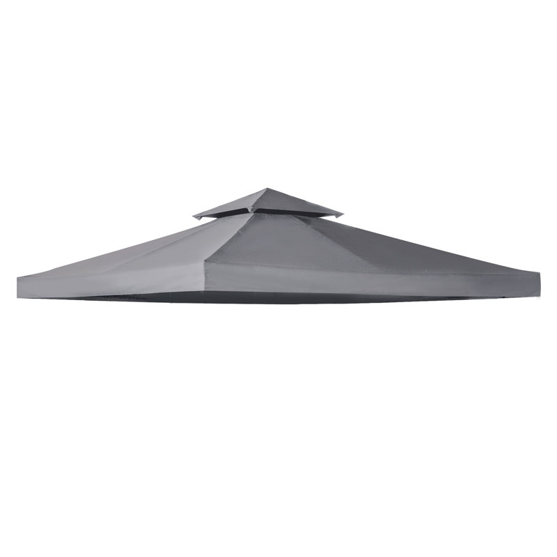 Auvent de remplacement pour abri de jardin gris foncé 9,8 pi x 9,8 pi, 2, protégé, extérieur 2 auvent, gris, protégé à l'extérieur