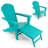 Baughn Foldable Outdoor Adirondack Chair With Ottoman-864045595