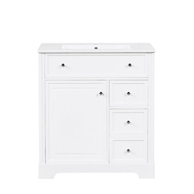 Feyza 30'' Single Bathroom Vanity with Ceramic Top