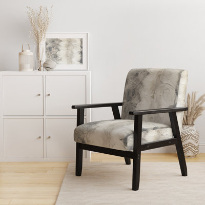 Fauteuil d'appoint rembourré «Harrish - Gray Circles I»
