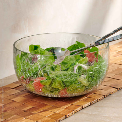 Bol à salade en verre Orren Ellis Jackelynn