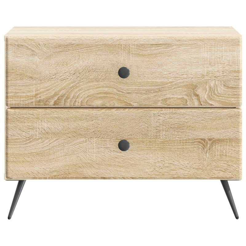 62cm W Manufactured Wood Bedside Table, Sonoma Oak