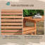 Sieghart Wooden Garden Love Seat 2 Seater with Coffee Table Tan Brown