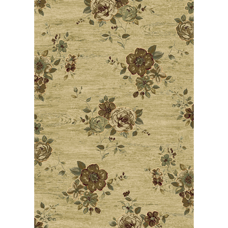 Ancient Garden Floral Indoor Rug, Rectangle 5'3" x 7'7"