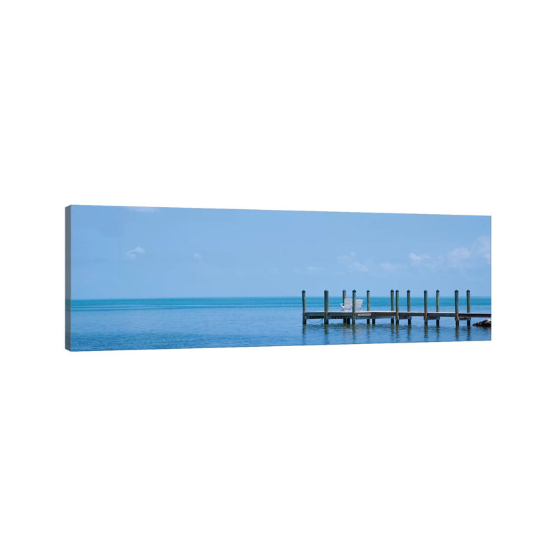 Florida Quiet Place Panoramic View by Melanie Viola - Wrapped Canvas Panoramic Print, 30.48 cm H x 91.44 cm W x 3.175 cm D