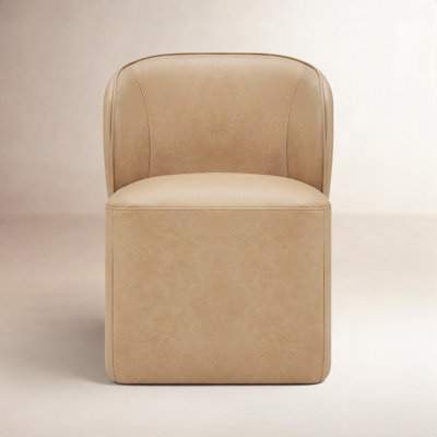 Niha Upholstered Dining Chair with Casters