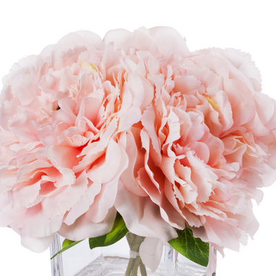 Silk Peony Arrangement in Vase