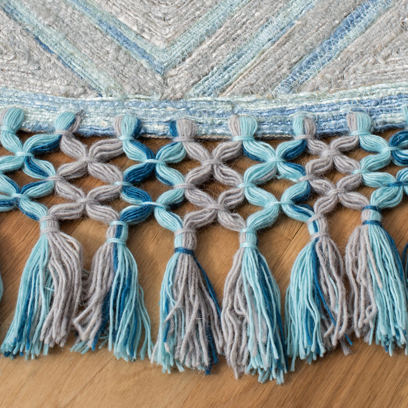 Cummings Hand Tufted Performance Geometric Rug, Round 6'