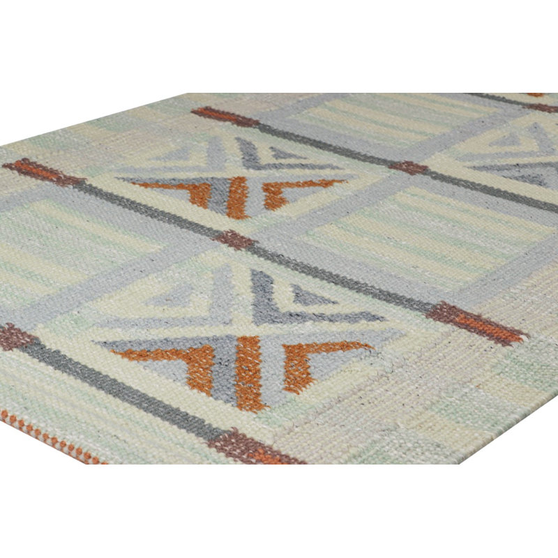 Scandinavian Wool Geometric Area Rug, Rectangle 10' x 14'