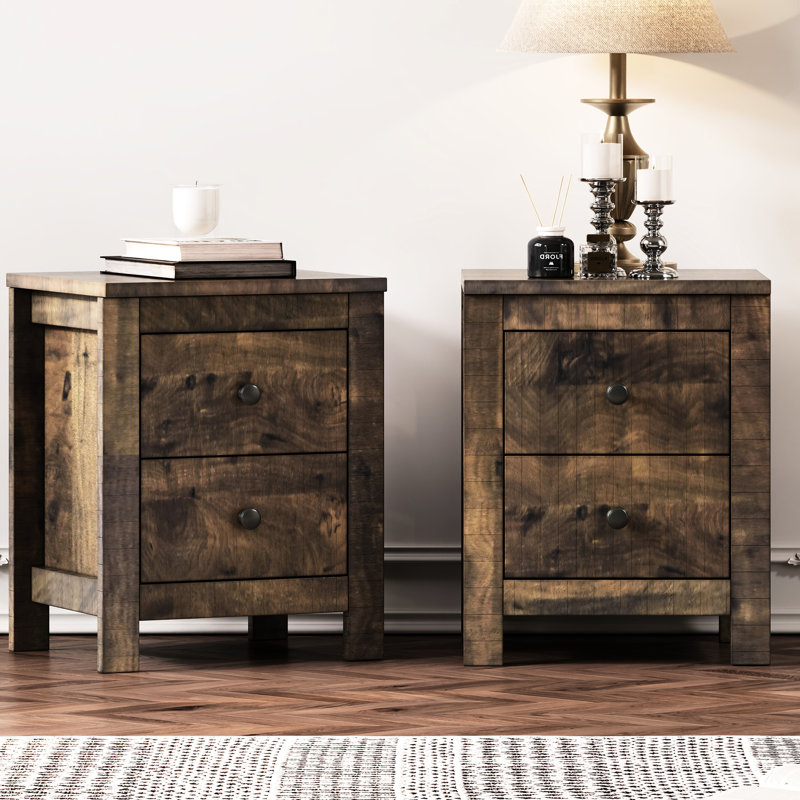 Ensemble de table de chevet en bois