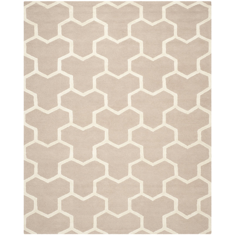 Ellicott Hand Tufted Wool Geometric Rug, Rectangle 9' x 12'