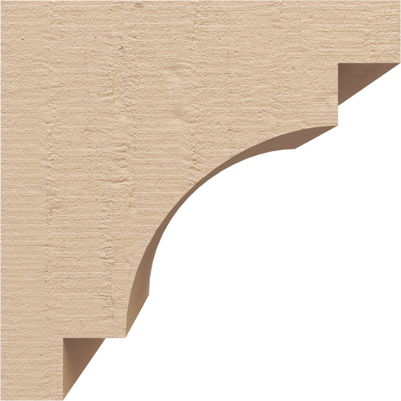 Bois de cèdre méditerranéen, grain de bois TimberThane Corbel, brun clair apprêté, H 6 po x l 6 po x P 6 po