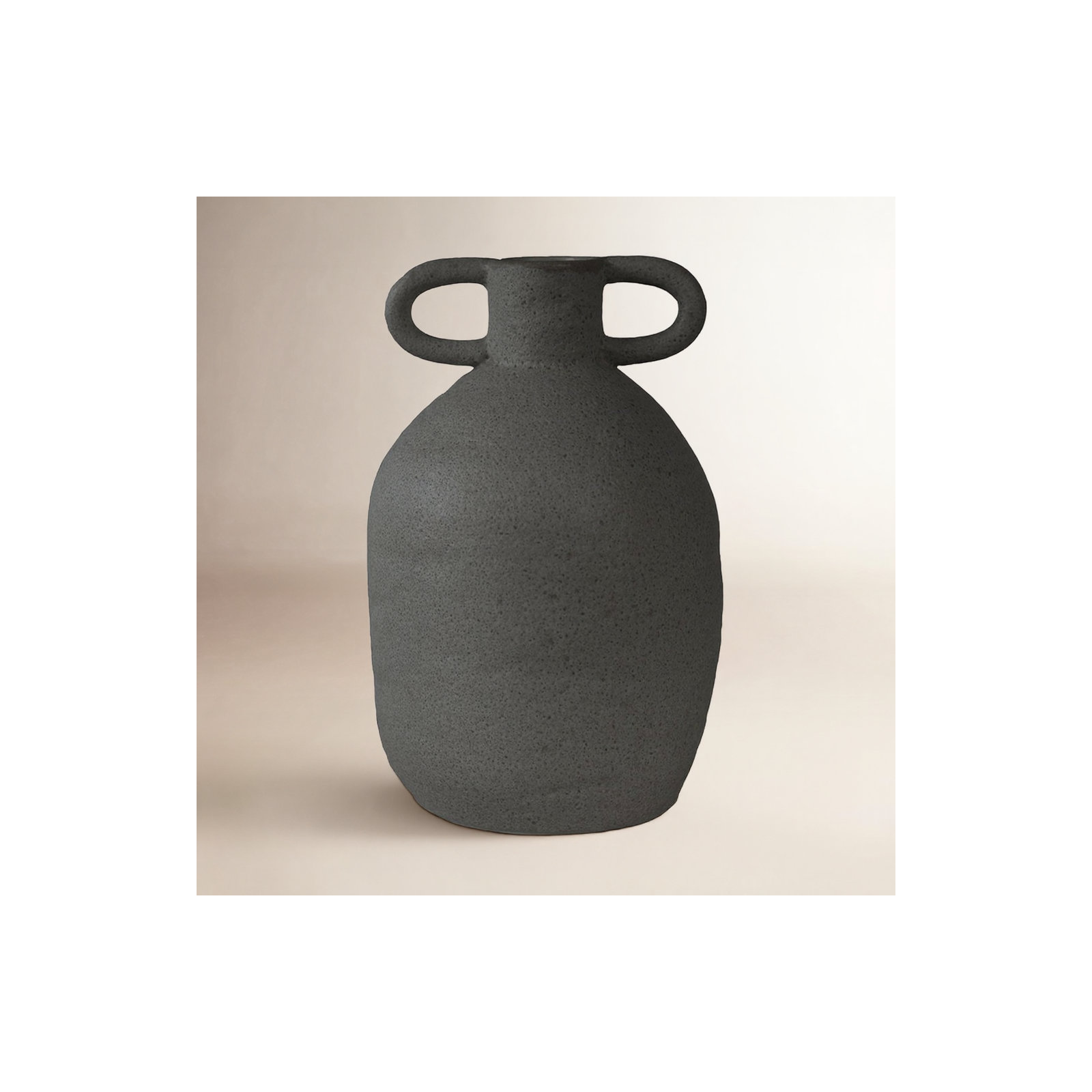 9.06'' Stoneware Table Vase, Black