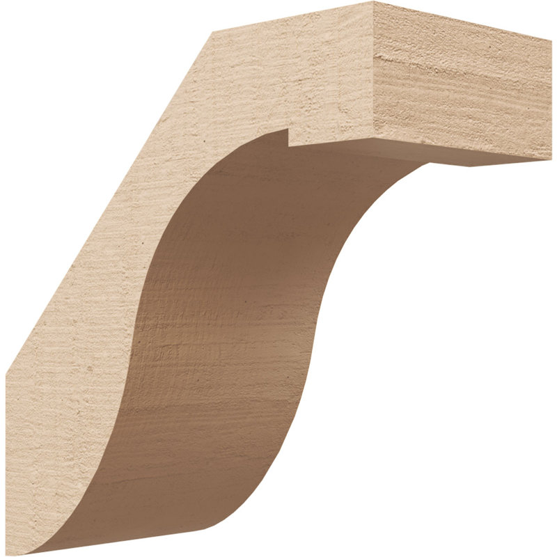Attelle de genou Del Monte Timberthane en faux bois de cèdre brut, l 5 po x P 10 po x H 10 po, brun clair apprêté