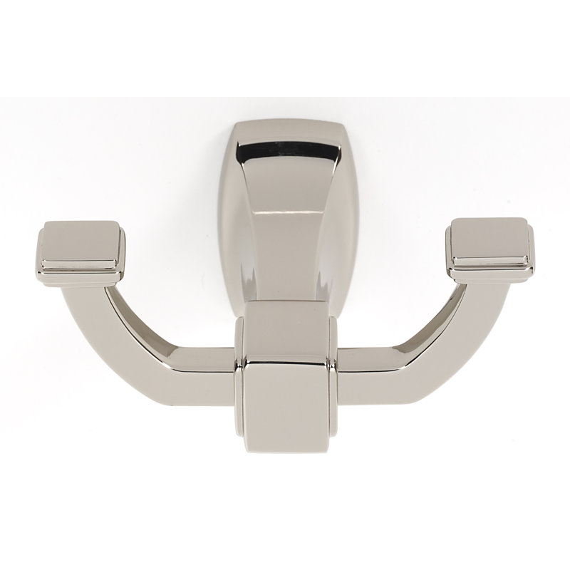 Double Robe Hook, Polished Nickel