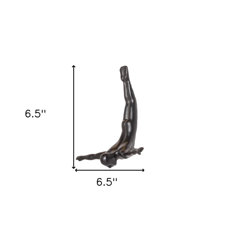 Solangel 6.5" Diver Resin Wall Decor, Black