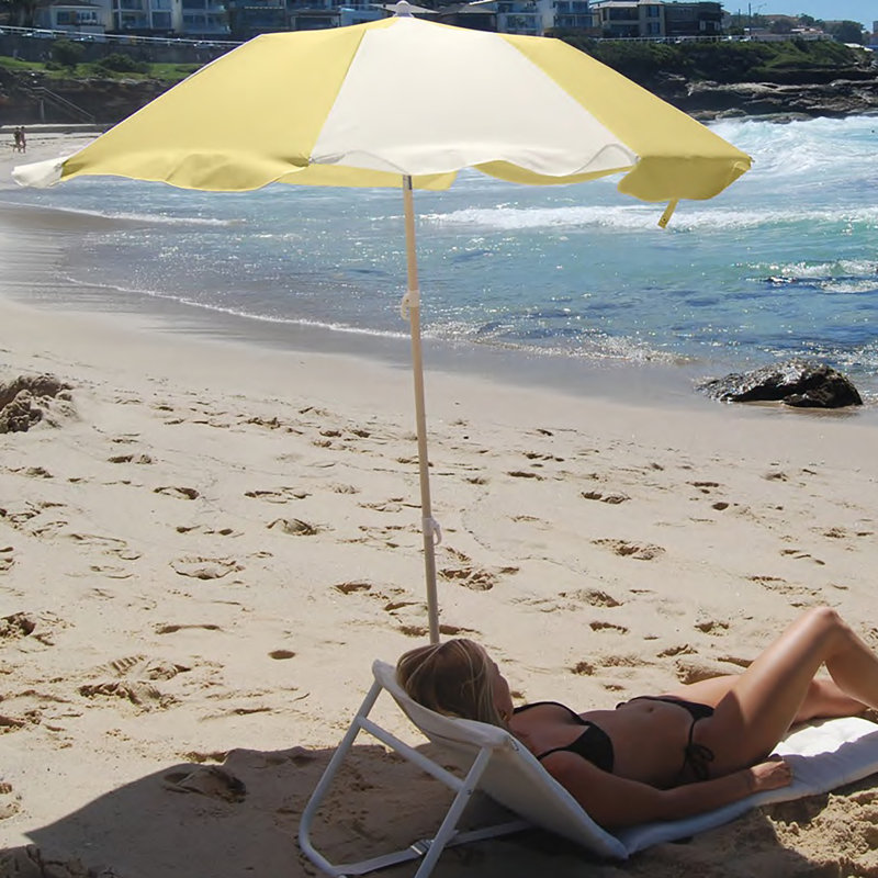 Parasol de plage compact: La Mer Limon, Jaune