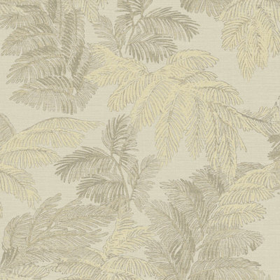 Italian Style Palm Leaf Design Wallpaper Roll