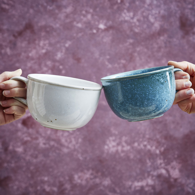 Minerals Set Of 4 Jumbo Mugs, Moonstone, Purple