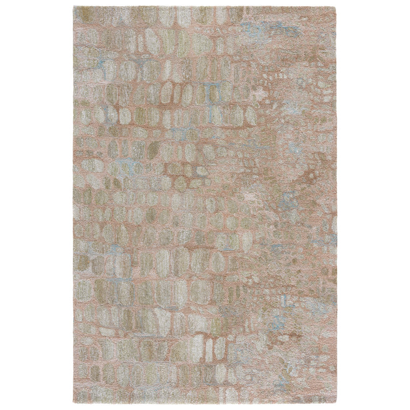 Abstract Hand Tufted Abstract Indoor Rug, 8'-0" x 10'-0" Rectangle