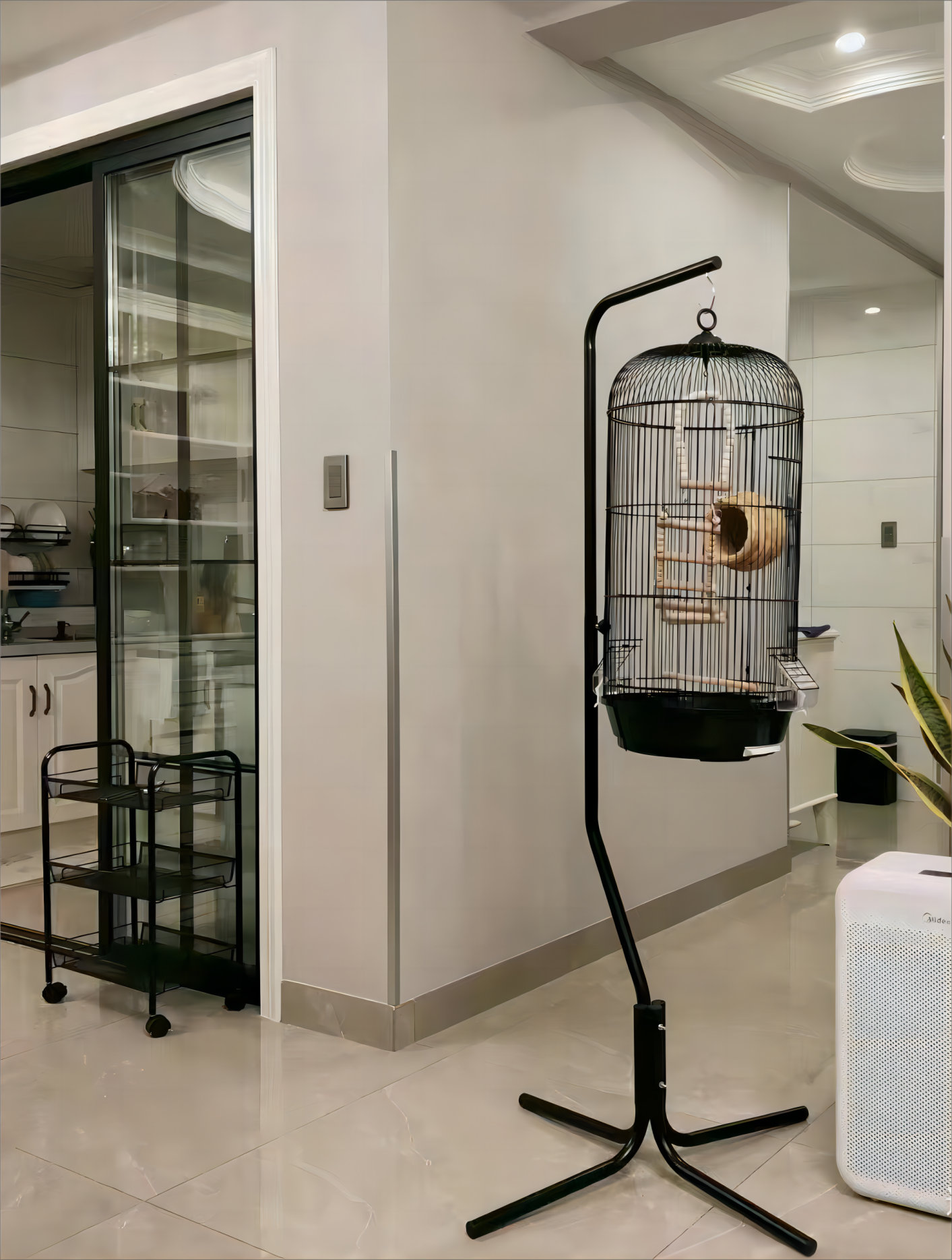 Tucker Murphy Pet™ Dinnall 66.92'' Iron Dome Top Hanging Bird Cage with  Stand & Reviews