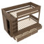 Lit superposé moderne Etan avec structure en bois massif et garde-robe intégrée-126135008