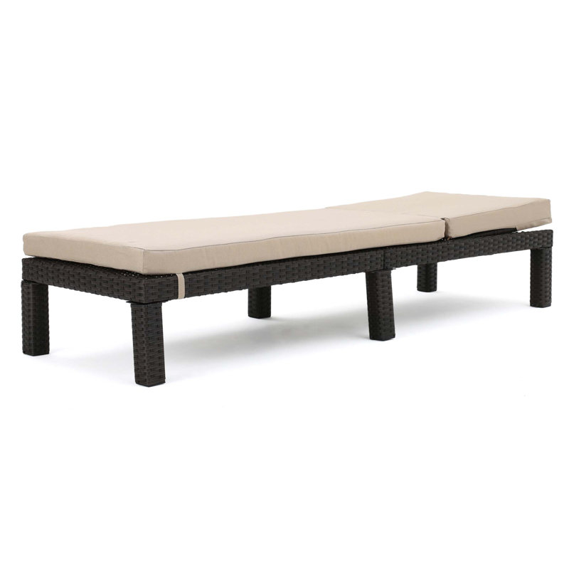 Puerta Kd Chaise Lounge With Cushion, Beige