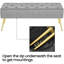 Banc avec repose-pieds Modern Velvet-1200224045
