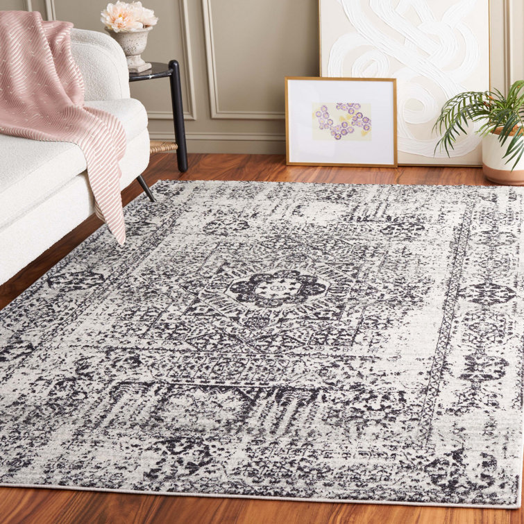 Highworth Oriental Ivory/Black Area Rug