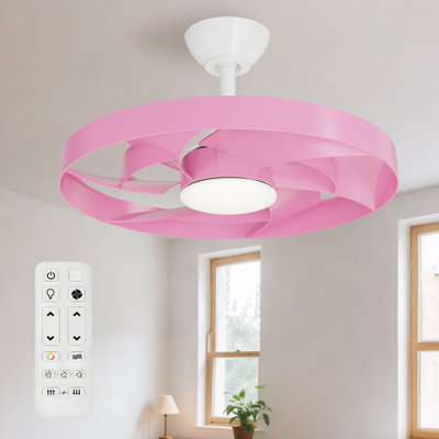 Ventilateur de plafond intérieur blanc avec pales bleues 22 po Zippy