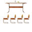 Combinaison de table et chaises de salle à manger rétro-106973878