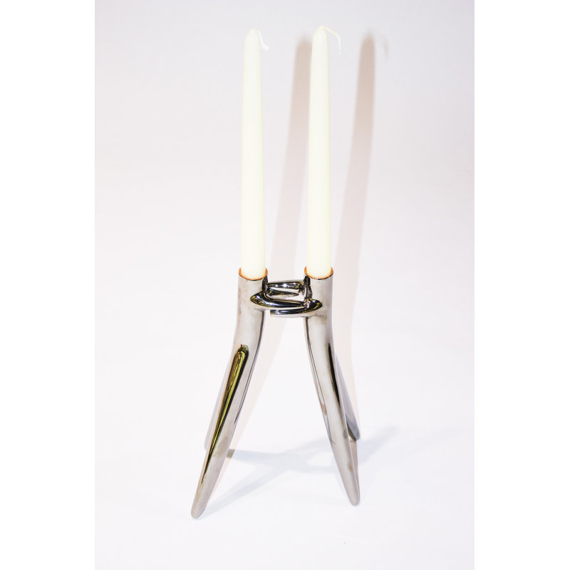Abbracciaio Candlestick, Gun Barrel Gray