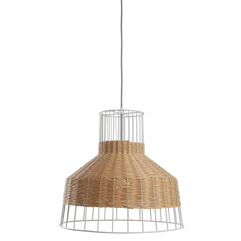 Laika 1 - Light Pendant, Natural, 19" H x 21" W x 21" D, White