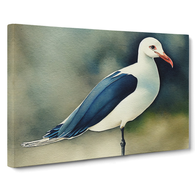 Watercolour Seagull Vol.3 - Wrapped Canvas, 40cm H x 60cm W x 3cm D
