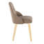 Chaise en bois naturel et similicuir brun - ensemble de 2-843214154-843214157