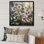 Pétunias florissants mauves sur toile