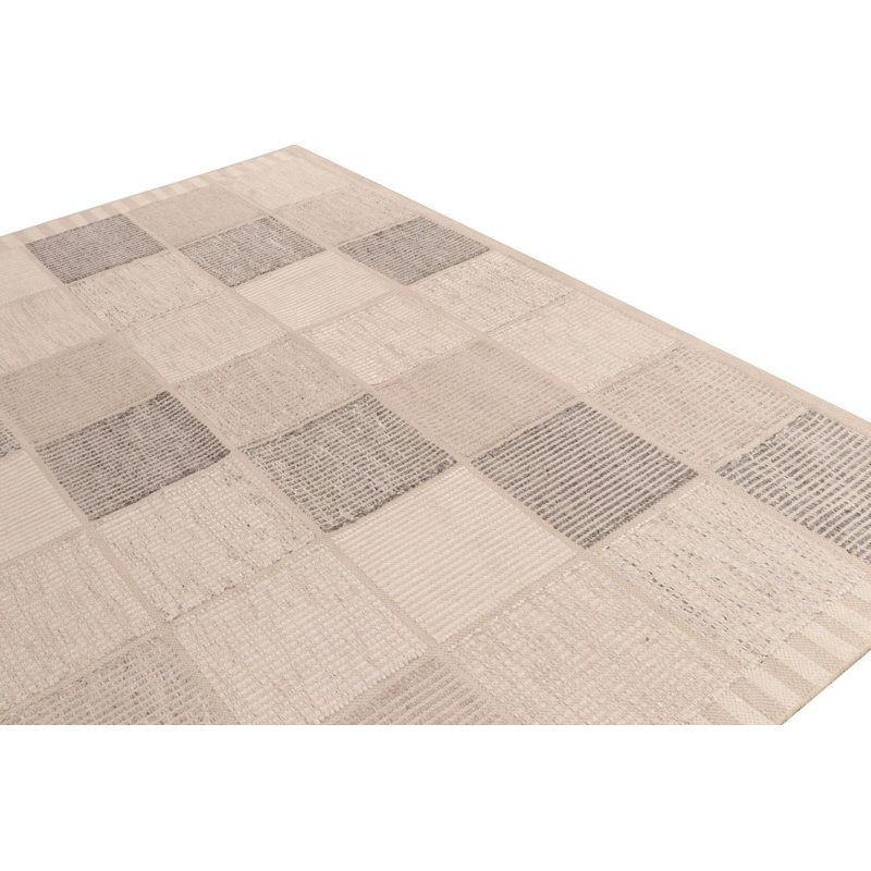 Scandinavian Wool Geometric Area Rug, Rectangle 12' x 18'